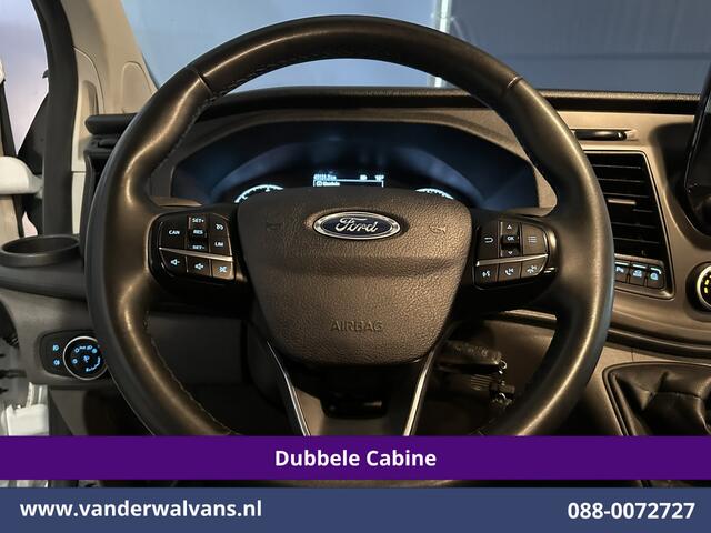Ford TRANSIT CUSTOM 2.0 TDCI 131pk L2H1 Dubbele Cabine Euro6 Airco | 6-Zits | Camera | Apple Carplay | LED | Cruisecontrol 2540kg Trekhaak, Android Auto, Verwarmde voorruit, Parkeersensoren