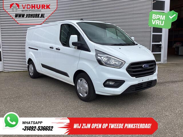 Ford TRANSIT CUSTOM 2.0 TDCI 130 pk Aut. L2 2x Schuifdeur/ Standkachel/ Stoelverw./ Carplay/ Airco/ Cruise/ PDC/ DAB/ Trekhaak
