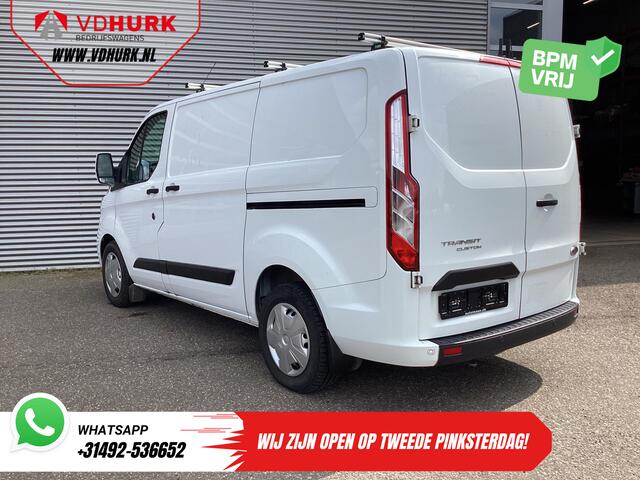 Ford TRANSIT CUSTOM 2.0 TDCI 130 pk Aut. 2x Schuifdeur/ Standkachel/ Stoelverw./ Airco/ Cruise/ Inrichting/ PDC/ DAB/ Dakdragers