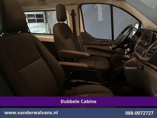 Ford TRANSIT CUSTOM 2.0 TDCI 131pk L2H1 Dubbele Cabine Inrichting Euro6 Airco | 5-Zits | Camera | Cruisecontrol | LED Parkeersensoren, Stoelverwarming, Achterklep, Dakdragers