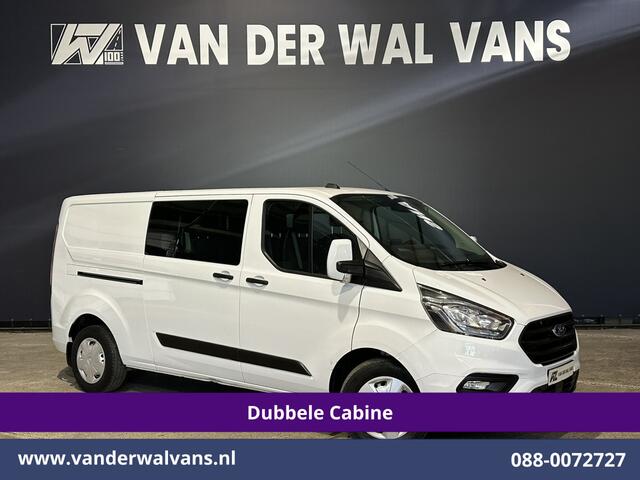 Ford TRANSIT CUSTOM 2.0 TDCI 130pk Automaat L2H1 Dubbele Cabine Inrichting Euro6 Airco | 6-Zits | Camera | Navigatie | LED Apple Carplay, Android Auto, Cruisecontrol, Trekhaak, Stoelverwarming, Verwarmde voorruit, Parkeersensoren, Achterklep