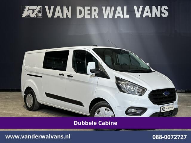 Ford TRANSIT CUSTOM 2.0 TDCI 130pk L2H1 Dubbele Cabine Euro6 Airco | 6-Zits | Camera | Navigatie | LED | Apple Carplay Cruisecontrol, Stoelverwarming, Verwarmde voorruit, Parkeersensoren