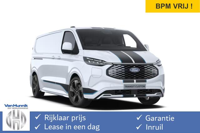 Ford TRANSIT CUSTOM 340L 218PK 71KWH Sport AUT Elektrisch Navi, ACC, 360° Cam B&O, 19" LM, 2x Schuifdeur!! NR. P02*
