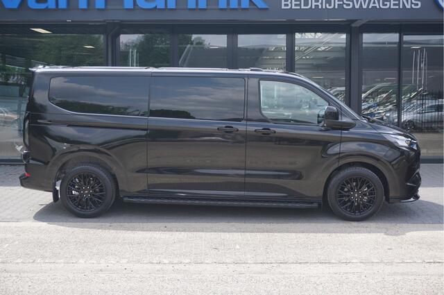 Ford TRANSIT CUSTOM 320L 2.5 PHEV 233PK Dubbel Cabine JWR BLACK PRIJS INCL. BPM !! 13" Navi, Adap. Cruise, Camera, 19" LM, Trekhaak!! NR. HYBDCB