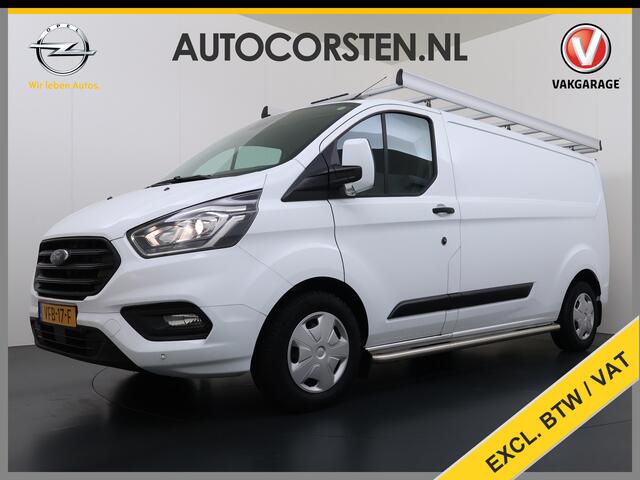 Ford TRANSIT CUSTOM 340 2.0TDCI 130PK L2H1 Sortimo Inperiaal+Ladder Trekhaak Cruise Control Airco Stoelverwarming Pdc Trend Betonplex Vloer Wandbetimmering Inbouwkasten Led