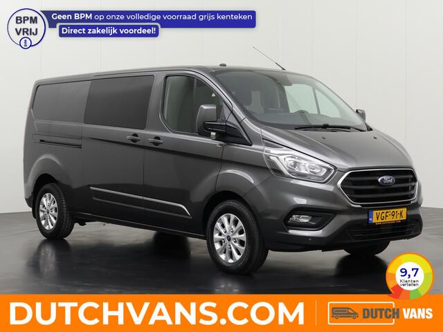 Ford TRANSIT CUSTOM 2.0TDCI 170PK Dubbele Cabine Limited | 2xSchuifdeur | 2800Kg Trekhaak | Navigatie | Multimedia | Airco | Cruise