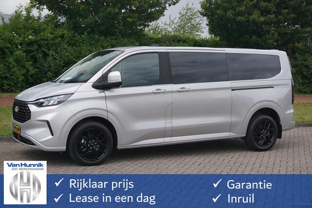 Ford TRANSIT CUSTOM Tourneo 340L 2.5 PHEV 233PK Dubbel Cabine PRIJS INCL. BPM Leder, 19" LM, B&O, Pano, Elec. Schuifdeur, Trekhaak!! NR. TR9