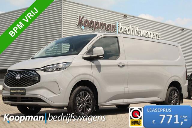 Ford TRANSIT CUSTOM E-Transit 340 L2H1 Limited | 71 kWh | 160kW/218pk | Driver Assist | Adap. Cruise | Camera | Carplay/Android | Lease 771,- p/m