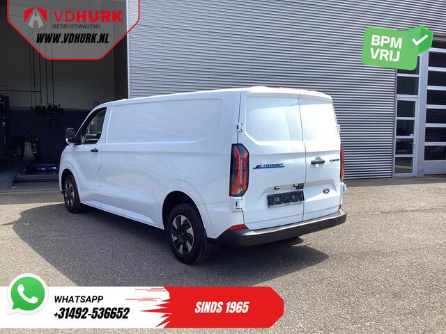 Ford TRANSIT CUSTOM E-Transit L2 330 km WLTP Garantie t/m 2028/ LED/ Snellader/ Standkachel/ Stoelverw./ Stuurverw./ Carplay/ Camera/ PDC/ Climate/ Cruise
