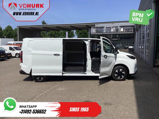 Ford TRANSIT CUSTOM E-Transit L2 330 km WLTP Garantie t/m 2028/ LED/ Snellader/ Standkachel/ Stoelverw./ Stuurverw./ Carplay/ Camera/ PDC/ Climate/ Cruise