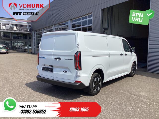 Ford TRANSIT CUSTOM E-Transit L2 330 km WLTP Garantie t/m 2028/ LED/ Snellader/ Standkachel/ Stoelverw./ Stuurverw./ Carplay/ Camera/ PDC/ Climate/ Cruise
