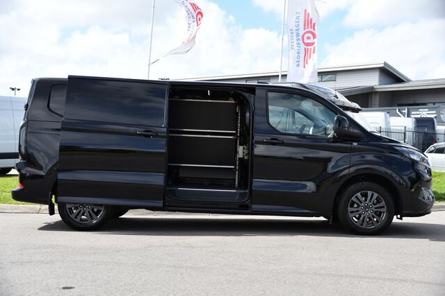Ford TRANSIT CUSTOM 300 2.0 TDCI L2H1 Black Edition Full Options! Adaptieve Cruise, Virtual, Camera, LED, Carplay, 170pk, Trekhaak, Stuurverwarming, Automaat, Stoelverwarming, Uniek!