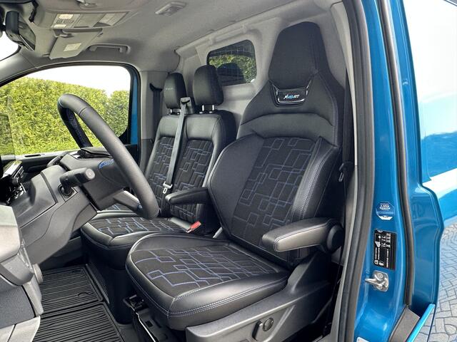 Ford TRANSIT CUSTOM E-Transit MS-RT 285 PK FULL ELECTRIC SPORT / L1H1 / DIGITAL AQUA BLUE METALLIC / REAR VIEUW / B&O SOUND SYSTEM / 19 INCH / LED / CAMERA
