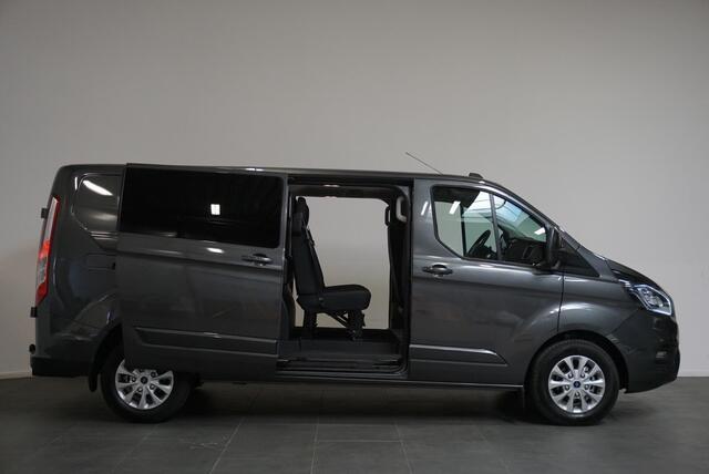 Ford TRANSIT CUSTOM 300 2.0 TDCI L2H1 Limited Dubbele Cabine Navigatie Airco 2 Schuifdeuren Trekhaak Parkeersensoren Apple Carplay Android auto DAB