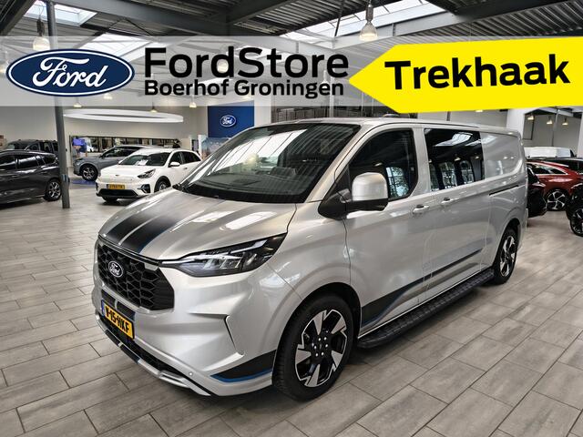 Ford TRANSIT CUSTOM 300 2.0 TDCI 170 pk L2H1 Sport DC | Trekhaak | 360° Camera | B&O | Adapt. cruise | 4 seiz. banden | 6 persoons | BPM vrij!