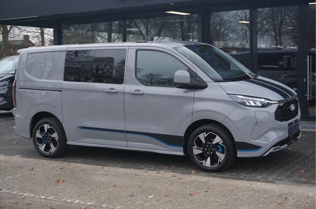Ford TRANSIT CUSTOM 320S 2.5 PHEV Hybride 233PK DC Sport AUT Prijs incl BPM! Navi, ACC, 360° Cam, 19" LM, 2x Schuifdeur!! NR. B01*