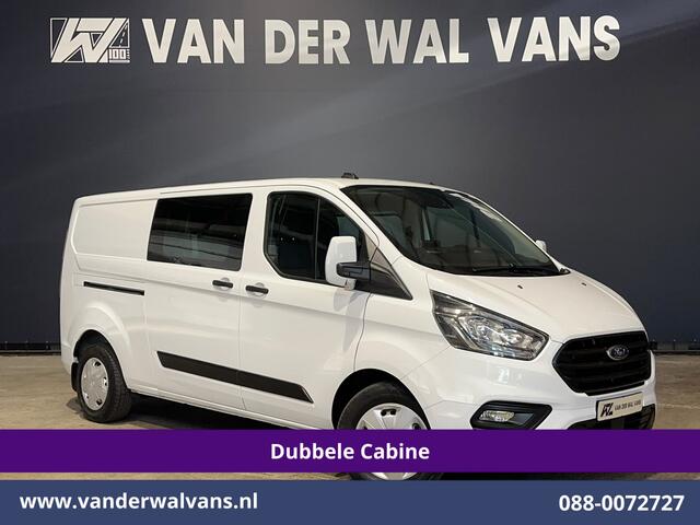 Ford TRANSIT CUSTOM 2.0 TDCI 130pk Automaat L2H1 Dubbele cabine Euro6 Airco | 6-Zits | Camera | Navigatie | LED Apple Carplay, Android Auto, Cruisecontrol, Stoelverwarming, Verwarmde voorruit, Trekhaak, Parkeersensoren, Achterklep