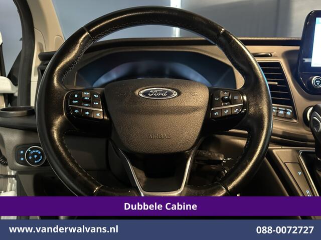 Ford TRANSIT CUSTOM 2.0 TDCI 130pk Automaat L2H1 Dubbele cabine Euro6 Airco | 6-Zits | Camera | Navigatie | LED Apple Carplay, Android Auto, Cruisecontrol, Stoelverwarming, Verwarmde voorruit, Trekhaak, Parkeersensoren, Achterklep