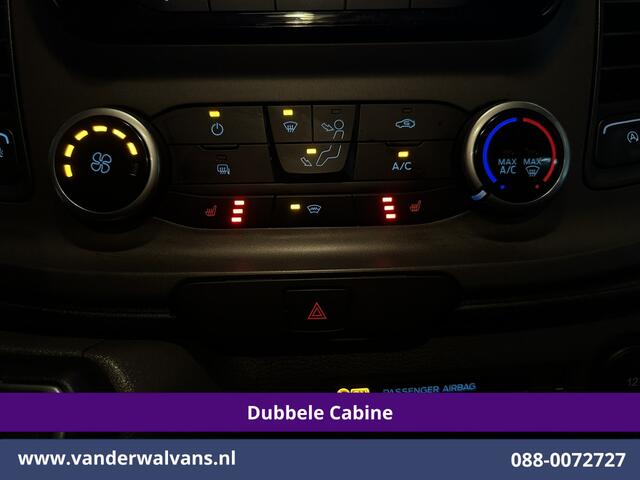 Ford TRANSIT CUSTOM 2.0 TDCI 130pk Automaat L2H1 Dubbele cabine Euro6 Airco | 6-Zits | Camera | Navigatie | LED Apple Carplay, Android Auto, Cruisecontrol, Stoelverwarming, Verwarmde voorruit, Trekhaak, Parkeersensoren, Achterklep