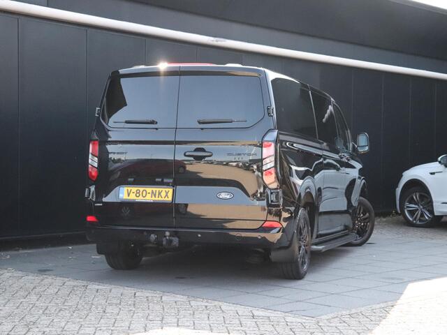 Ford TRANSIT CUSTOM 320 2.5 PHEV L2H1 Black Platinum DC | 5 PERS. | LEDER | DUBBELE SCHUIFDEUR | 360° CAMERA | TREKHAAK | NAVI | CRUISE | STOEL/STUURVERW. |