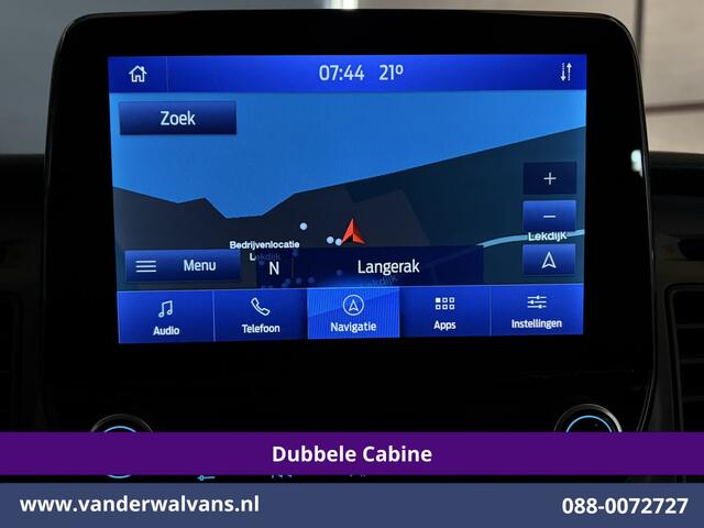 Ford TRANSIT CUSTOM 2.0 TDCI 131pk L2H1 Dubbele Cabine Euro6 Airco | 6-Zits | Camera | Navigatie | LED | Adaptieve Cruisecontrol Android Auto, Verwarmde voorruit, 2800kg Trekhaak, Parkeersensoren