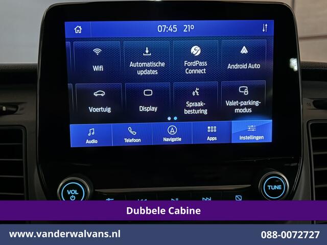 Ford TRANSIT CUSTOM 2.0 TDCI 131pk L2H1 Dubbele Cabine Euro6 Airco | 6-Zits | Camera | Navigatie | LED | Adaptieve Cruisecontrol Android Auto, Verwarmde voorruit, 2800kg Trekhaak, Parkeersensoren