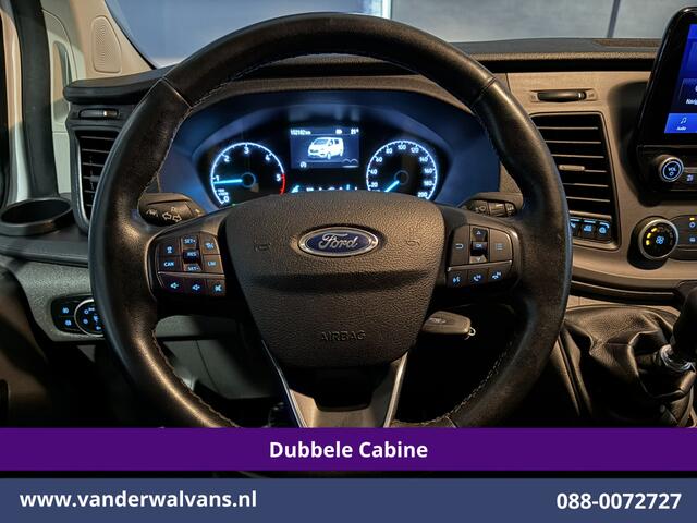 Ford TRANSIT CUSTOM 2.0 TDCI 131pk L2H1 Dubbele Cabine Euro6 Airco | 6-Zits | Camera | Navigatie | LED | Adaptieve Cruisecontrol Android Auto, Verwarmde voorruit, 2800kg Trekhaak, Parkeersensoren