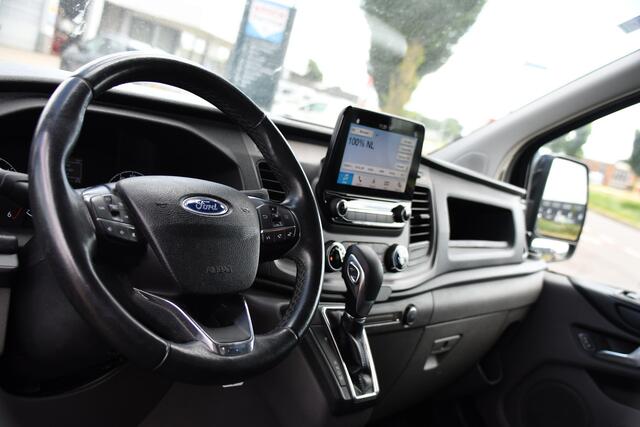 Ford TRANSIT CUSTOM 300 2.0 TDCI L2H1 Black Edition MARGE, Cruise, Carplay, LED, Sensoren, 130pk, Automaat, Multimedia, Sensoren, Uniek!