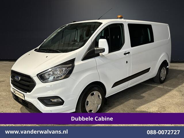Ford TRANSIT CUSTOM 2.0 TDCI 130pk L2H1 Dubbele Cabine Euro6 Airco | 5-Zits | Camera | LED | Tachograaf Cruisecontrol, Trekhaak, Stoelverwarming, Verwarmde voorruit, Parkeersensoren