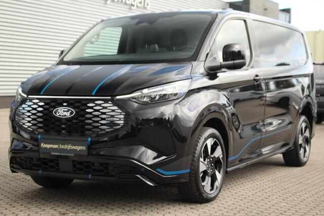 Ford TRANSIT CUSTOM E-Transit 320 L1H1 Sport | 71kWh | 160kW/218pk | Trekgewicht 2300kg | Stoel+Stuurverw. | Camera | Carplay/Android | Lease 753,- p/m