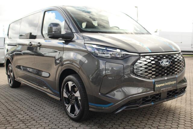 Ford TRANSIT CUSTOM E-Transit 320 L2H1 Sport DC 71 kWh | 160kW/218pk | Trekgewicht 2300kg | Driver Assist | Adap. Cruise | Stoel+Stuurverw. | Camera | Carplay/Android | Lease 842,- p/m