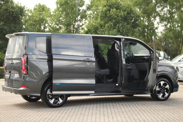 Ford TRANSIT CUSTOM E-Transit 320 L2H1 Sport DC 71 kWh | 160kW/218pk | Trekgewicht 2300kg | Driver Assist | Adap. Cruise | Stoel+Stuurverw. | Camera | Carplay/Android | Lease 842,- p/m