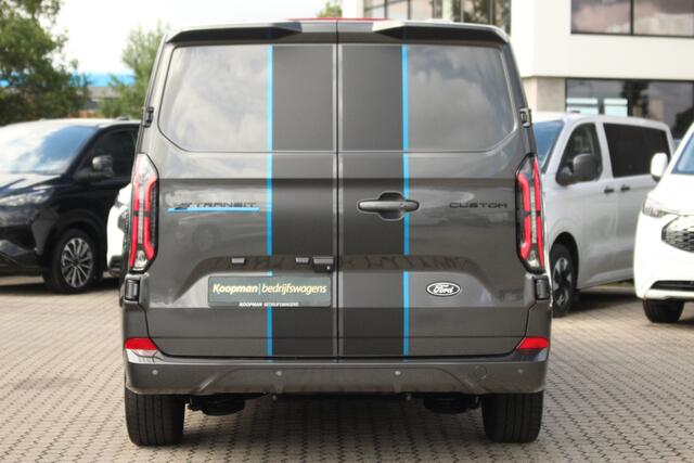 Ford TRANSIT CUSTOM E-Transit 320 L2H1 Sport DC 71 kWh | 160kW/218pk | Trekgewicht 2300kg | Driver Assist | Adap. Cruise | Stoel+Stuurverw. | Camera | Carplay/Android | Lease 842,- p/m