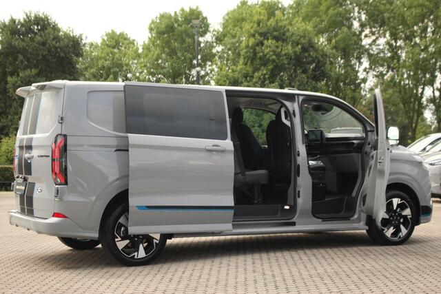 Ford TRANSIT CUSTOM E-Transit 320 L2H1 Sport DC 71 kWh | 160kW/218pk | Trekgewicht 2300kg | Driver Assist | Adap. Cruise | Stoel+Stuurverw. | Camera | Carplay/Android | Lease 842,- p/m