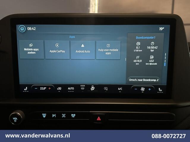 Ford TRANSIT CUSTOM 2.0 TDCI 136pk L2H1 Euro6 Airco | Camera | Navigatie | LED | Apple Carplay | Adaptieve Cruisecontrol Android Auto, Stoelverwarming, Verwarmde voorruit, Parkeersensoren, Bijrijdersbank