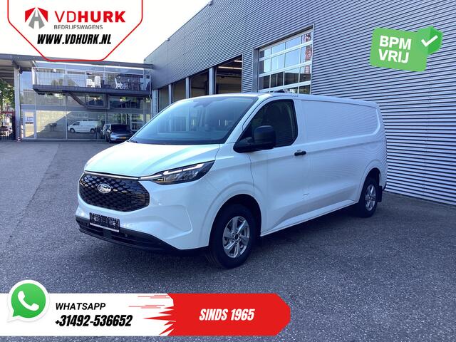 Ford TRANSIT CUSTOM E-Transit L2 Trend 71 kWh 370 Km WLTP Garantie T/m 7-2031/ LED/ Standkachel/ Stoelverw./ Carplay/ Climate/ Camera/ PDC/ LMV/ Cruise