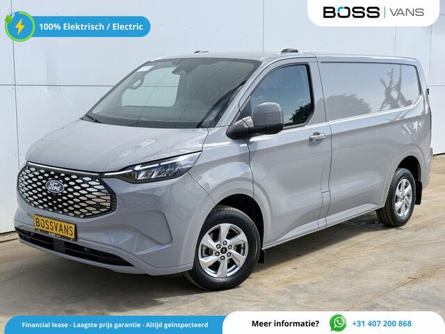 Ford TRANSIT CUSTOM e-Transit 65 kWh 218PK Elektrisch 344km WLTP 2300kg Trekvermogen BEV Snelladen Stoelverwarming LED Cruise Control Camera Carplay Parkeersensoren v+a
