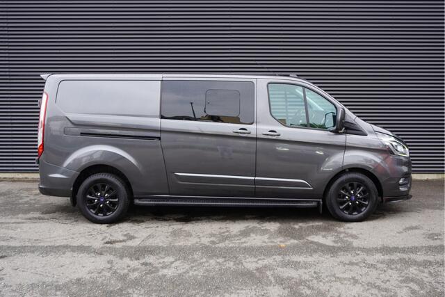 Ford TRANSIT CUSTOM 300170pk AutomatI L2H1 Limited Dubbele cabine Raptor 5 persoons Leder Trekhaak Apple Carplay camera Navigatie