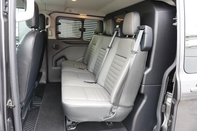 Ford TRANSIT CUSTOM 300170pk AutomatI L2H1 Limited Dubbele cabine Raptor 5 persoons Leder Trekhaak Apple Carplay camera Navigatie