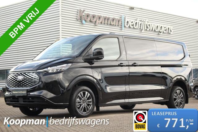 Ford TRANSIT CUSTOM E-Transit 340 L2H1 Limited | 71 kWh | 160kW/218pk | L+R Schuifdeur | Pro Power | Driver Assist | 360° Camera | Adap. Cruise | Lease 771,- p/m