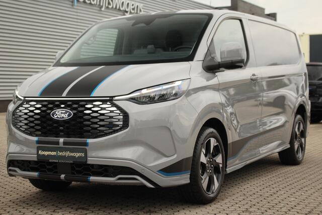 Ford TRANSIT CUSTOM E-Transit 320 L1H1 Sport | 71kWh | 160kW/218pk | Trekgewicht 2300kg | Driver Assist | Adap. Cruise | Stoel+Stuurverw. | Camera | Carplay/Android | Lease 788,- p/m