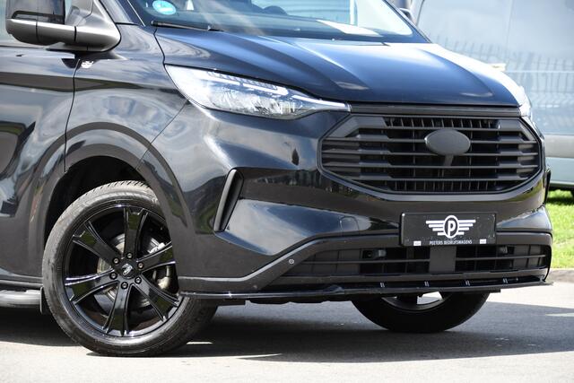 Ford TRANSIT CUSTOM 320 2.0 TDCI L2H1 Limited Black Edition Adaptieve Cruise, Camera, Carplay, 2 x Schuifdeur, 170pk, Automaat, Sensoren, Trekhaak, Stoelverwarming, Multimedia, Uniek!