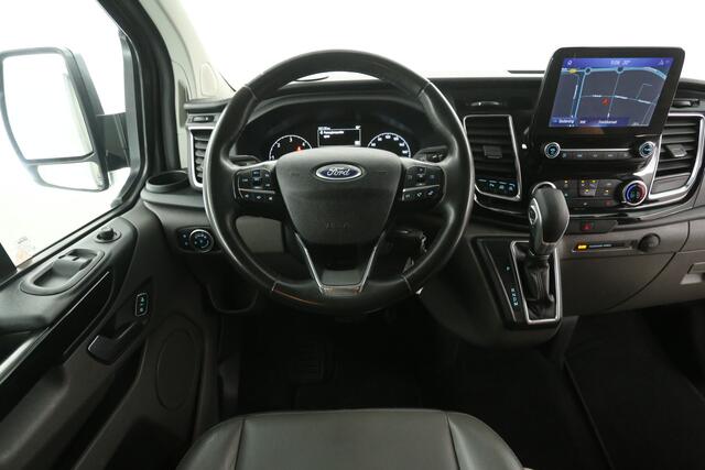 Ford TRANSIT CUSTOM 2.0 TDCI L2H1 Limited 170PK | Dubbele Cabine | Automaat | Airco | Camera | Cruise | 2xSchuifdeur | Trekhaak | Carplay | Parkeersens.