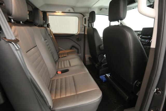 Ford TRANSIT CUSTOM 2.0 TDCI L2H1 Limited 170PK | Dubbele Cabine | Automaat | Airco | Camera | Cruise | 2xSchuifdeur | Trekhaak | Carplay | Parkeersens.