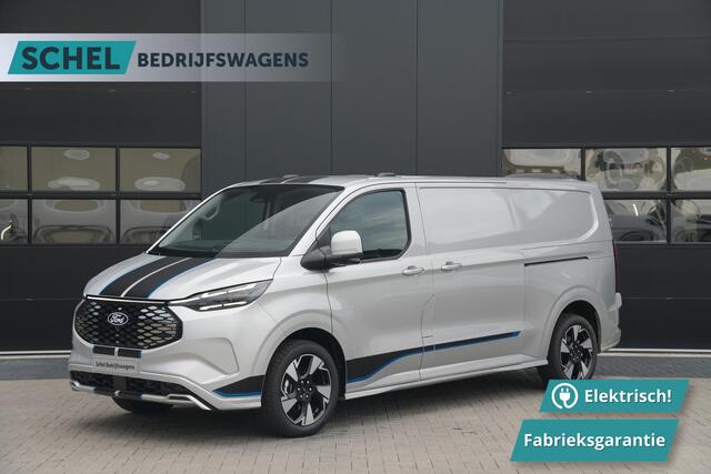 Ford TRANSIT CUSTOM E-Transit 340 L2H1 Sport 71 kWh 218pk - 2x Schuif - ACC - B&O - Navi - Stoel/Stuurverwarming - 360 Camera - Trekhaak - Rijklaar