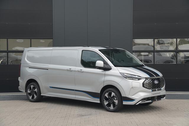 Ford TRANSIT CUSTOM E-Transit 340 L2H1 Sport 71 kWh 218pk - 2x Schuif - ACC - B&O - Navi - Stoel/Stuurverwarming - 360 Camera - Trekhaak - Rijklaar