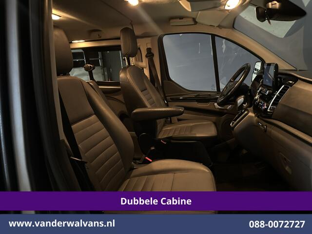 Ford TRANSIT CUSTOM 2.0 TDCI 170pk Automaat L2H1 Dubbele Cabine Limited Euro6 Airco | 5-Zits| Camera | Navigatie | Xenon | Apple Carplay Adaptieve Cruisecontrol, Trekhaak, LM Velgen, Stoelverwarming, Verwarmde Voorruit, Leder Bekleding, Parkeersensoren