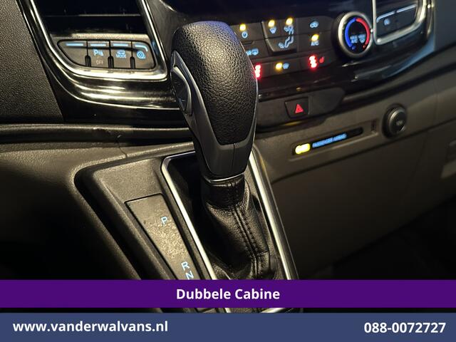 Ford TRANSIT CUSTOM 2.0 TDCI 170pk Automaat L2H1 Dubbele Cabine Limited Euro6 Airco | 5-Zits| Camera | Navigatie | Xenon | Apple Carplay Adaptieve Cruisecontrol, Trekhaak, LM Velgen, Stoelverwarming, Verwarmde Voorruit, Leder Bekleding, Parkeersensoren