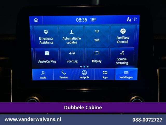 Ford TRANSIT CUSTOM 2.0 TDCI 170pk Automaat L2H1 Dubbele Cabine Limited Euro6 Airco | 5-Zits| Camera | Navigatie | Xenon | Apple Carplay Adaptieve Cruisecontrol, Trekhaak, LM Velgen, Stoelverwarming, Verwarmde Voorruit, Leder Bekleding, Parkeersensoren