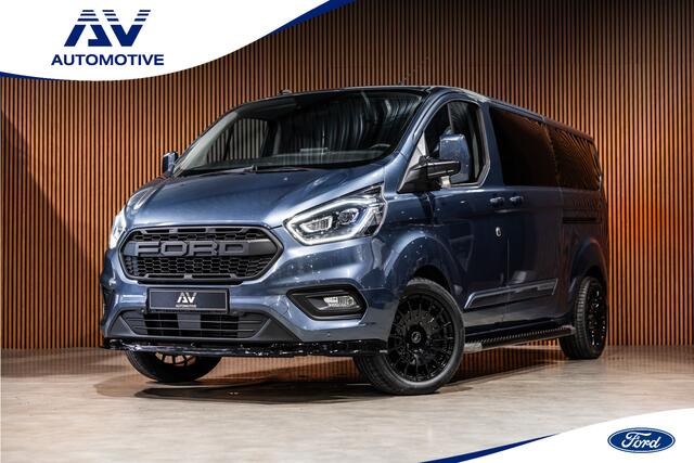 Ford TRANSIT CUSTOM 320 2.0 TDCI L2H1 Platinum Edition DC | Bi-Xenon | Navigatie | CarPlay | Camera | Lederen bekleding | Stoelverwarming | L+R Schuifdeur | DAB | Dubbel cabine | Nieuwe APK | Euro 6